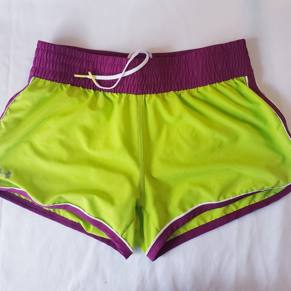 Under Armour Neon Yellow Running Shorts
